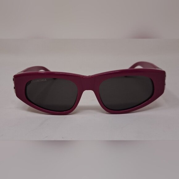 Balenciaga Sunglasses Fuschia Gray BB Temples Oval Cat Eye BB0095S 53-19-135 XL main image 7